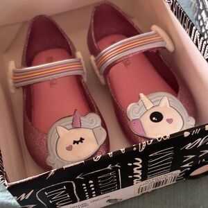 Mini Melissa Ultragirl Unicorn Shoes - Pink Glitter